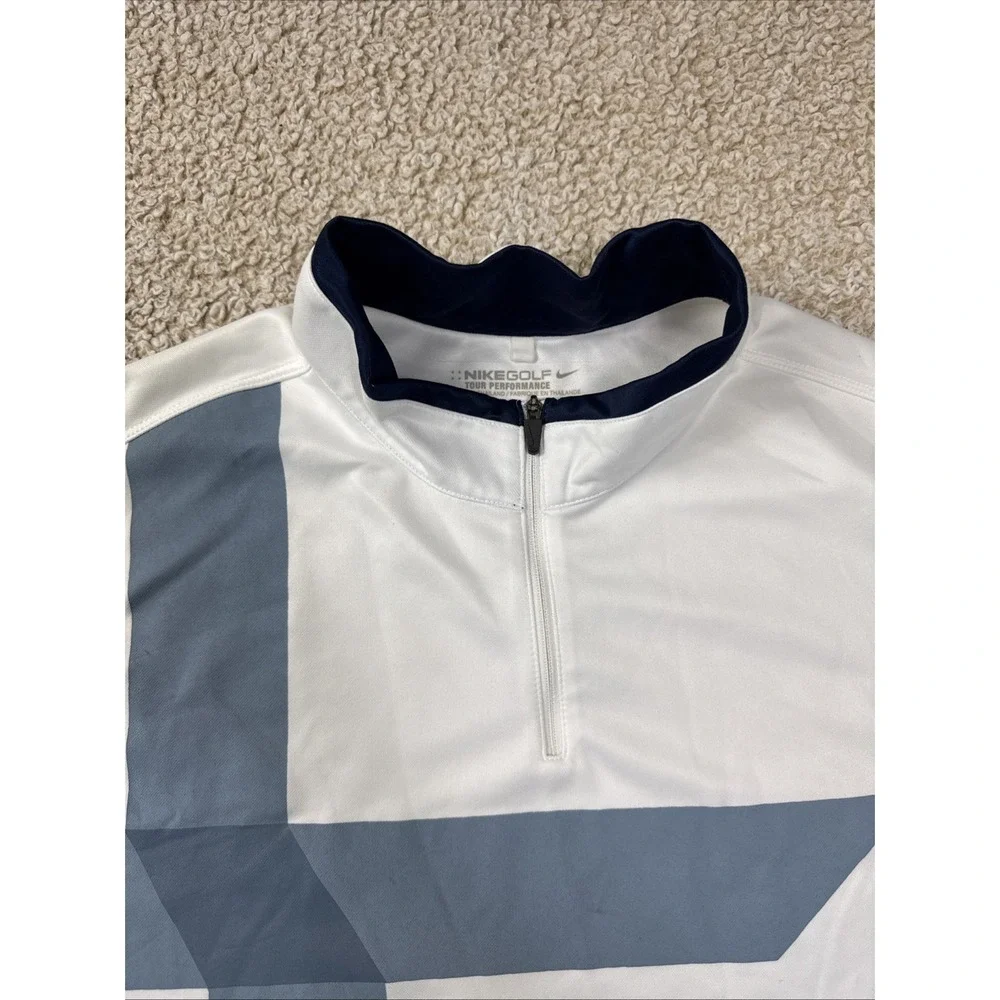 Nike Golf Tour Performance Therma-Fit 1/4 Zip Sweater Men's White Gray XL